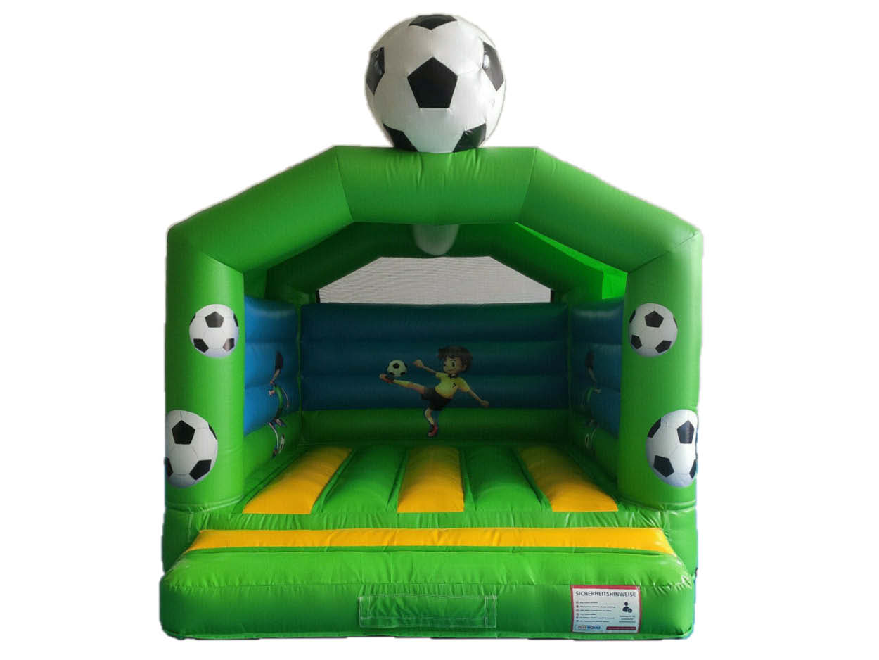 Hüpfburg im Fußball-Design